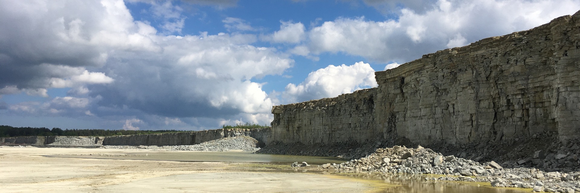 Aru-Lõuna limestone quarry in Estonia